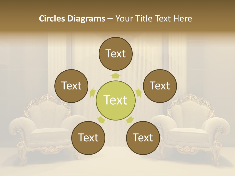 Curtain Exhibition Interiors PowerPoint Template