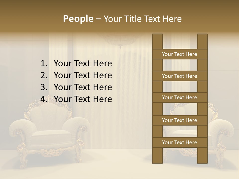 Curtain Exhibition Interiors PowerPoint Template
