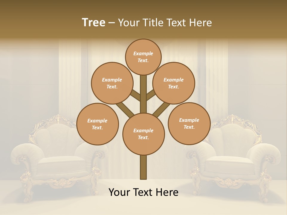 Curtain Exhibition Interiors PowerPoint Template