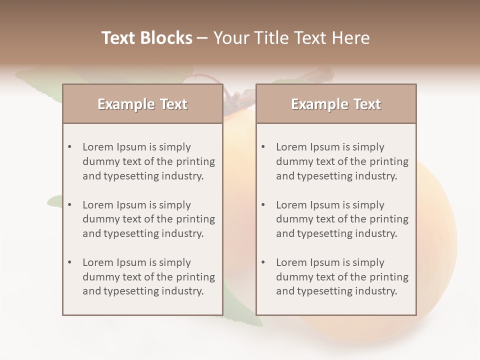Apricot Group Vegetarian PowerPoint Template