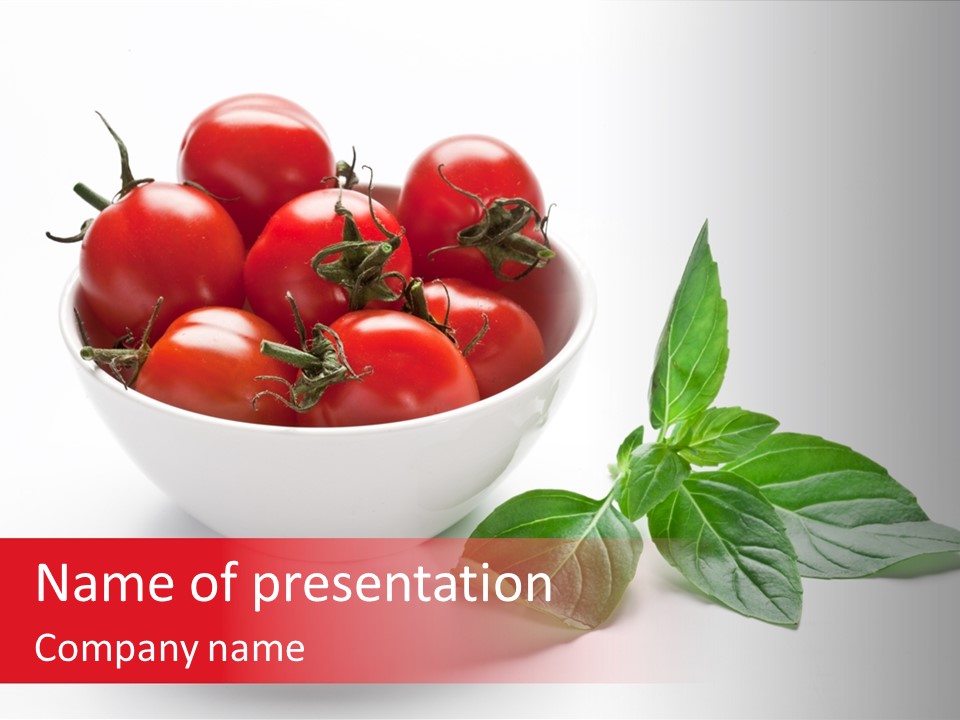 White Object Meal PowerPoint Template