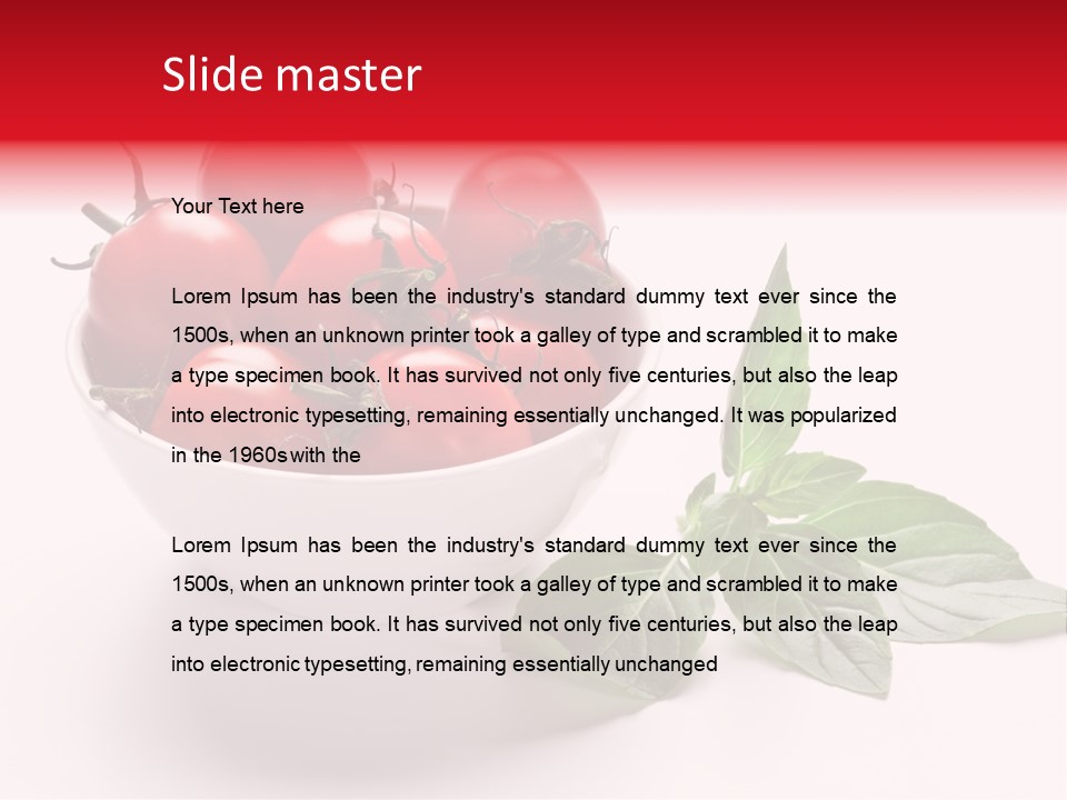 White Object Meal PowerPoint Template