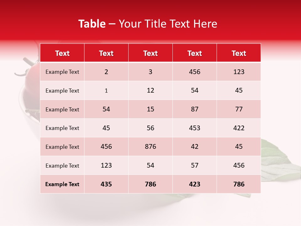 White Object Meal PowerPoint Template