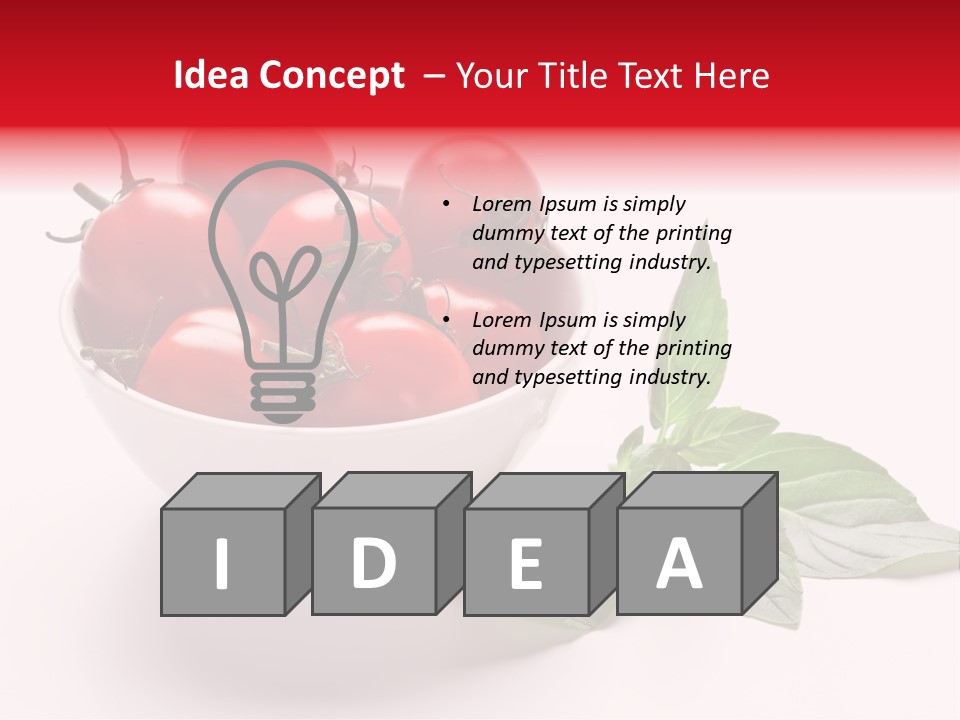 White Object Meal PowerPoint Template