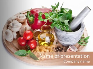 Organic Salad Antioxidant PowerPoint Template