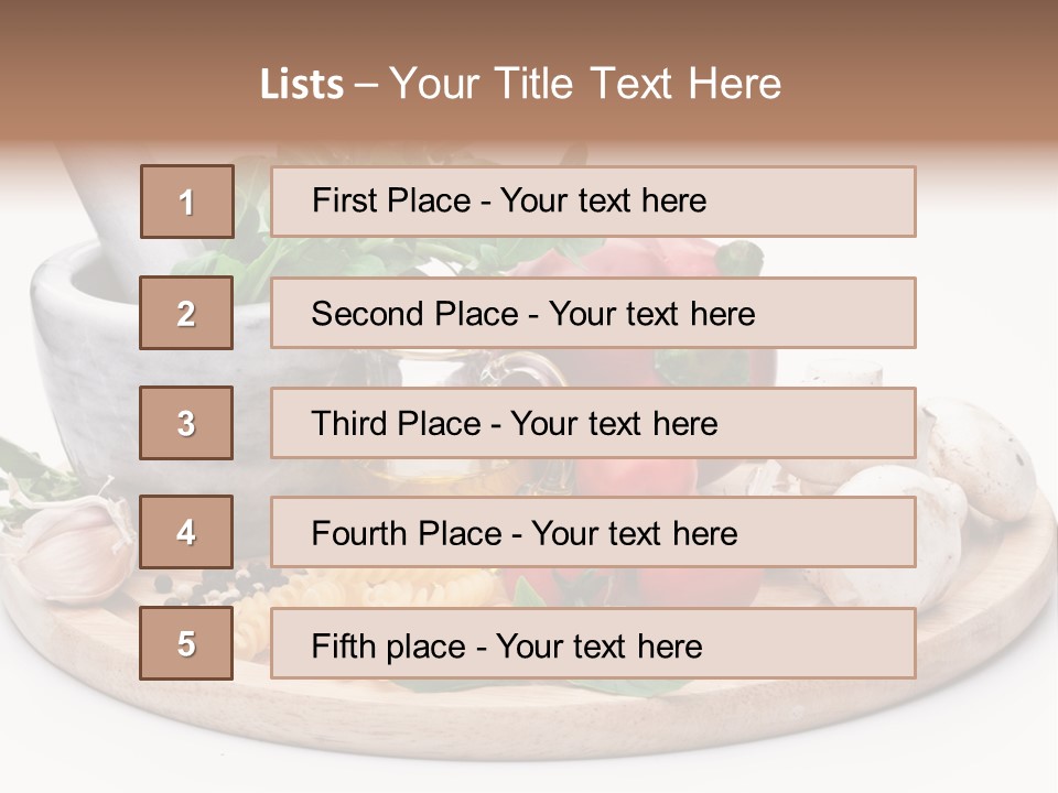 Macaroni Vegetable Oil PowerPoint Template