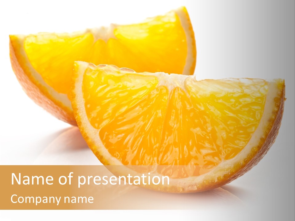 Citrus Section Cut PowerPoint Template