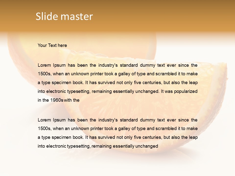Citrus Section Cut PowerPoint Template
