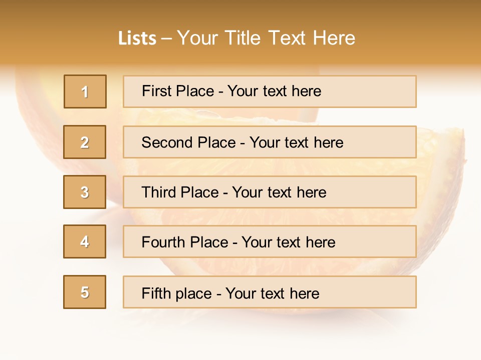 Citrus Section Cut PowerPoint Template