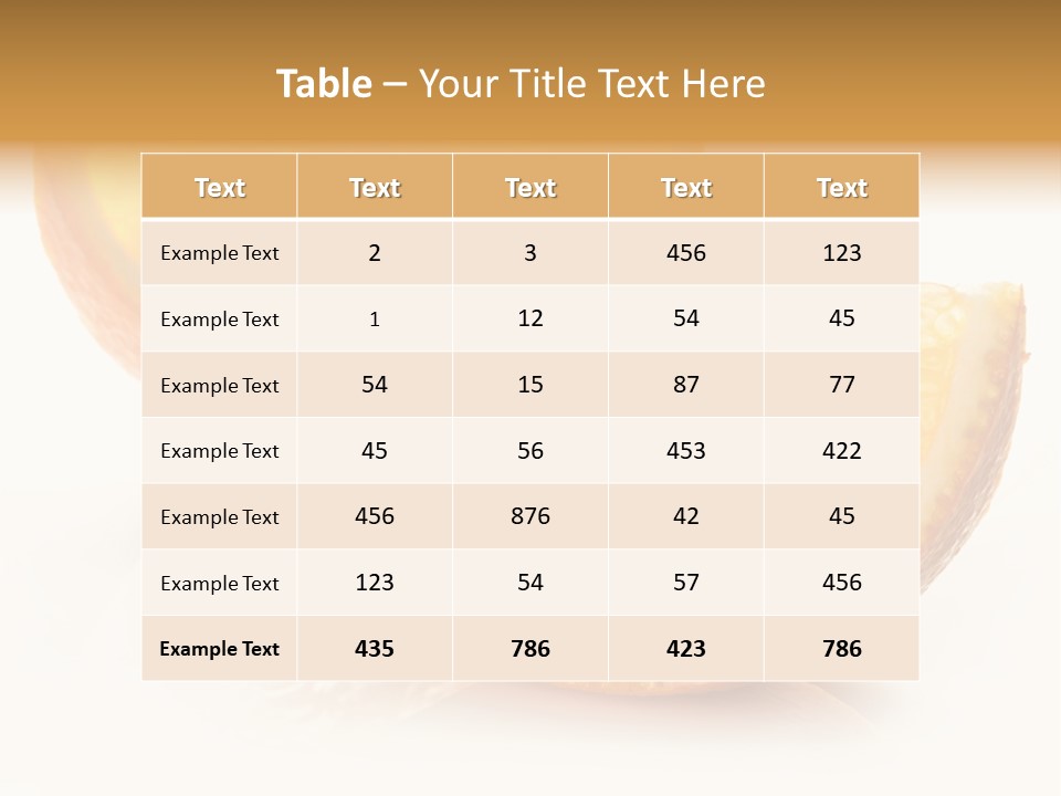 Citrus Section Cut PowerPoint Template