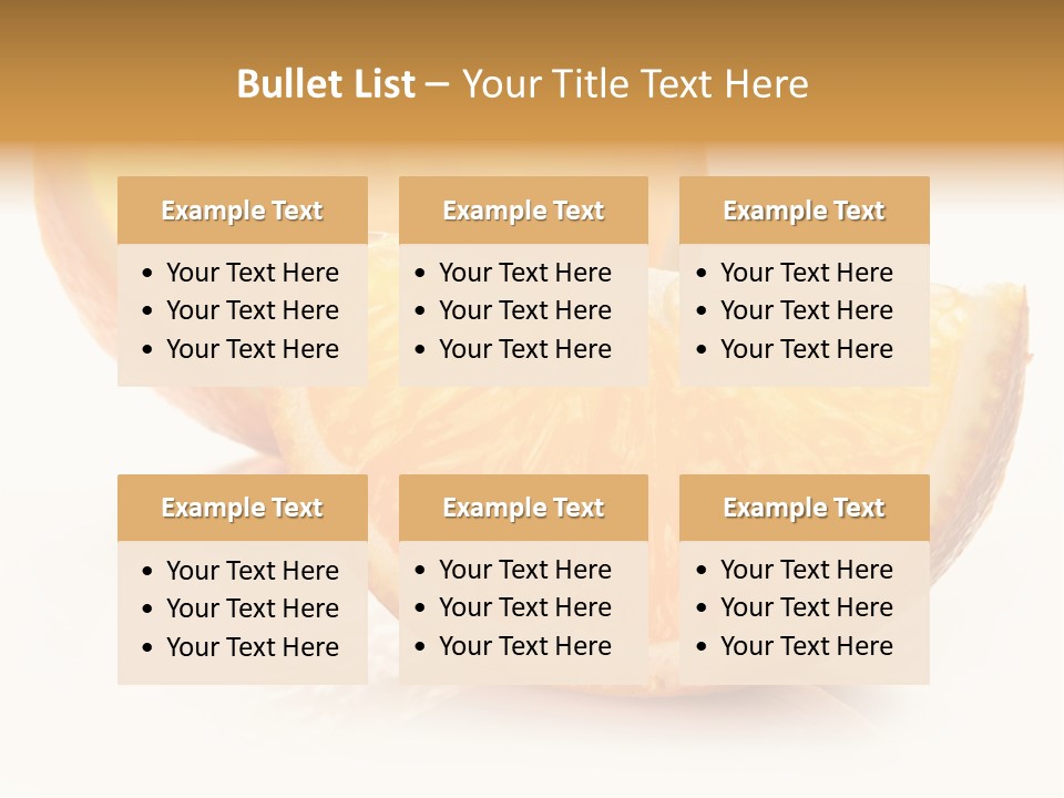 Citrus Section Cut PowerPoint Template