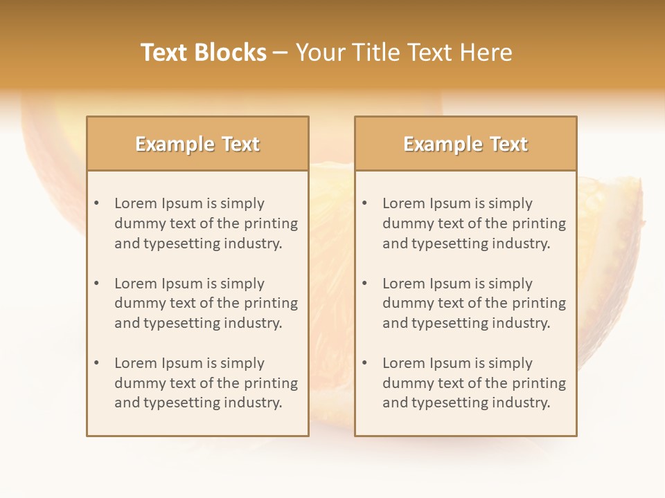 Citrus Section Cut PowerPoint Template