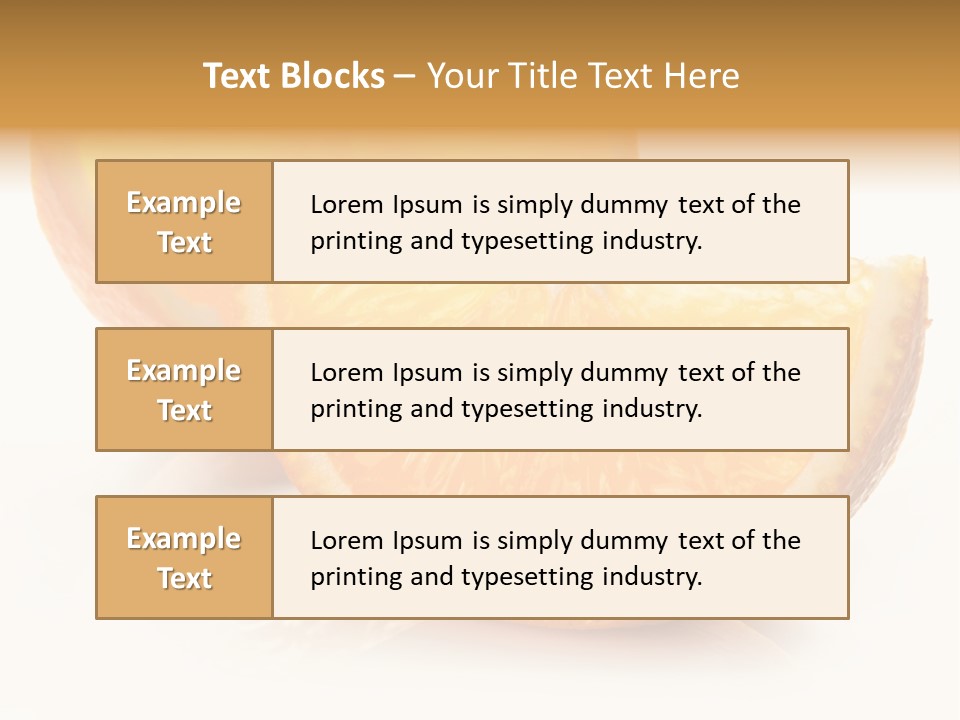 Citrus Section Cut PowerPoint Template