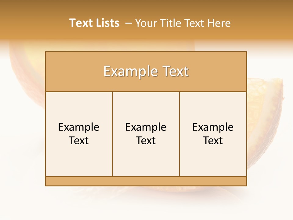 Citrus Section Cut PowerPoint Template