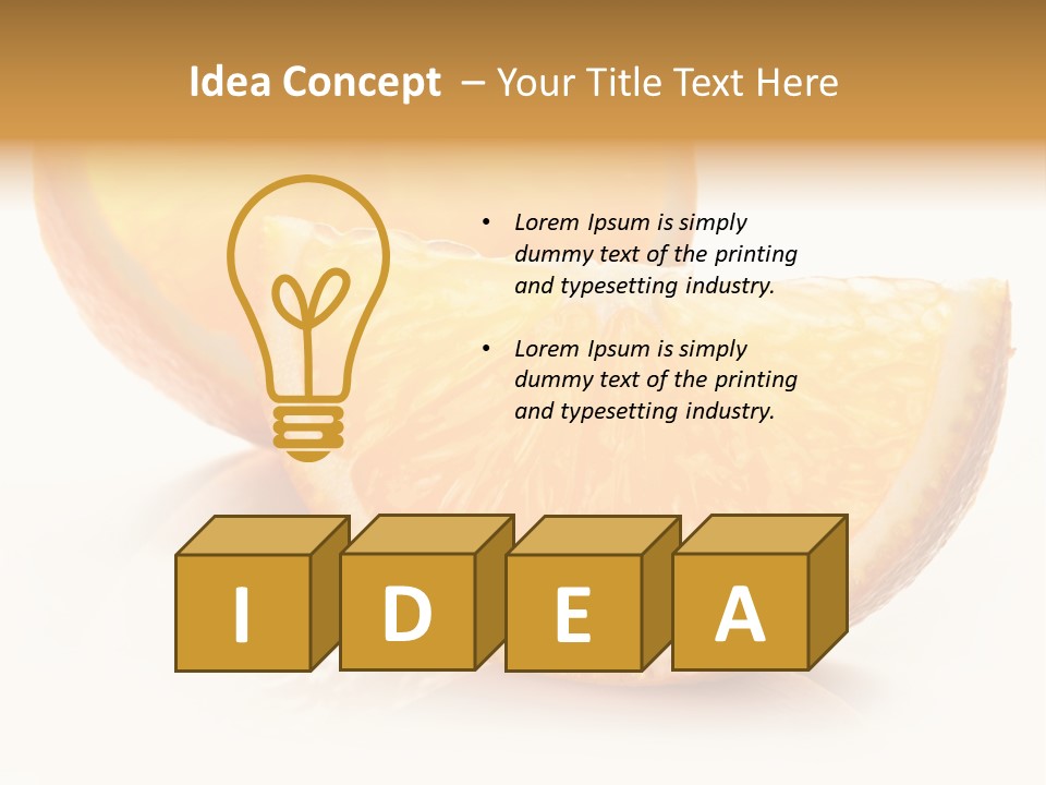 Citrus Section Cut PowerPoint Template