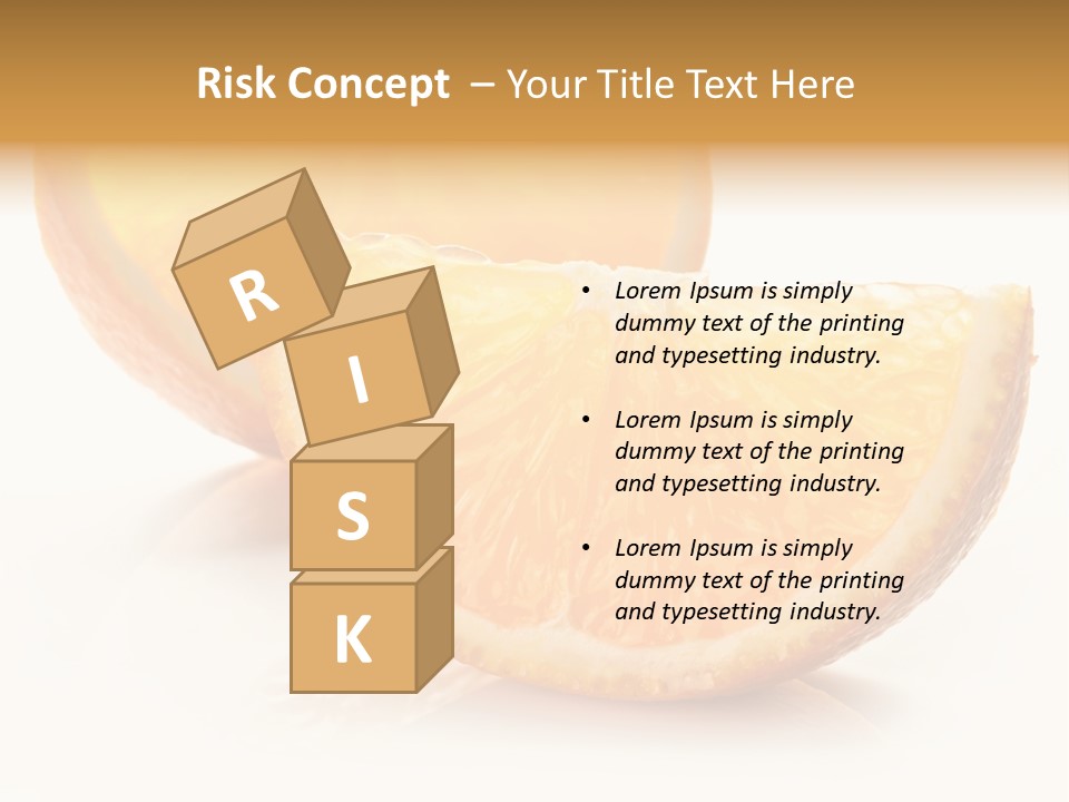 Citrus Section Cut PowerPoint Template