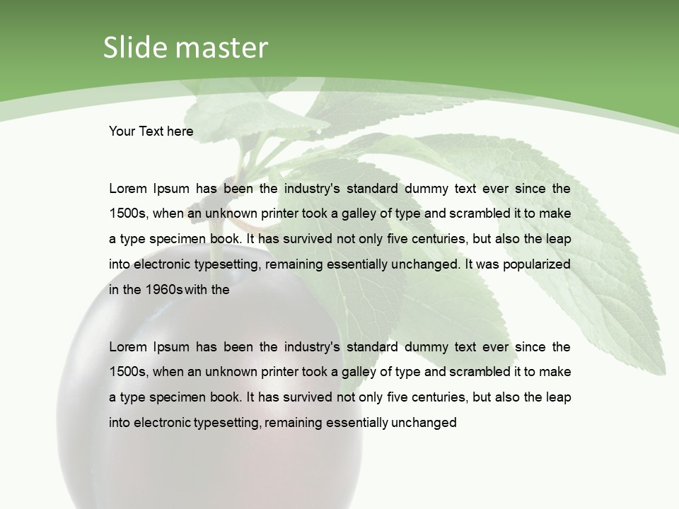 White Yellow Vegetarian PowerPoint Template