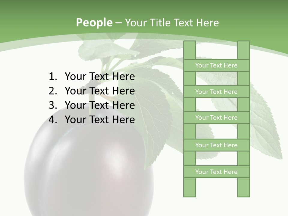 White Yellow Vegetarian PowerPoint Template