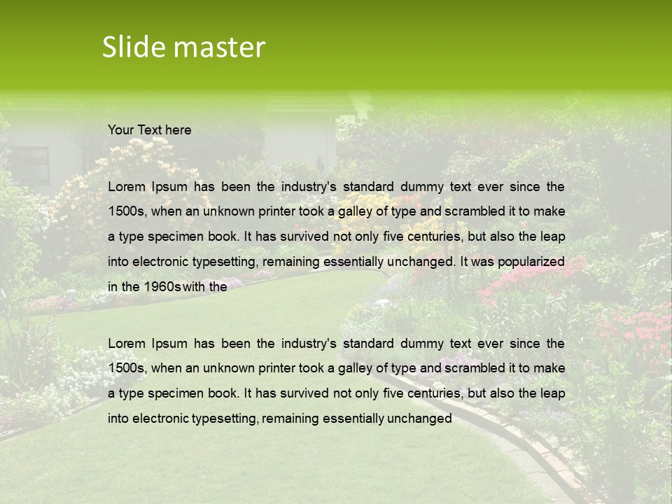 Relax House Horticulture PowerPoint Template