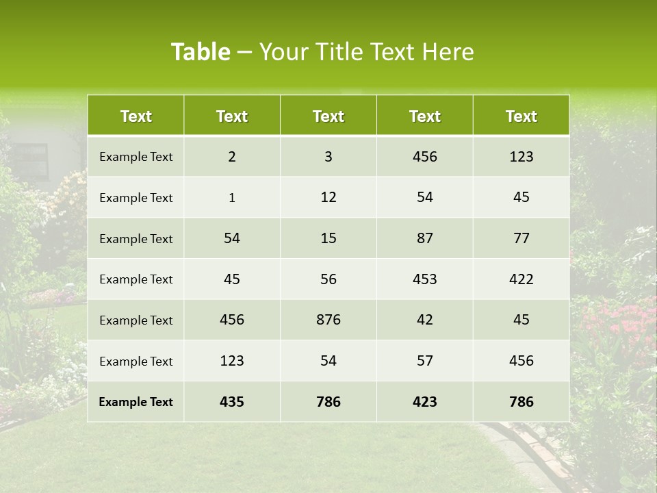 Relax House Horticulture PowerPoint Template