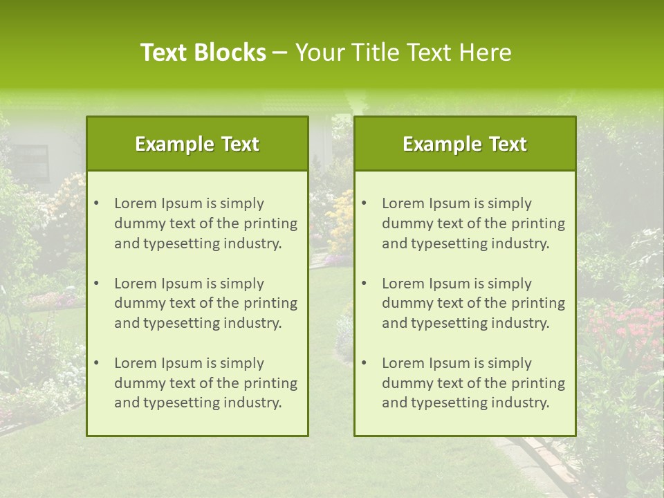 Relax House Horticulture PowerPoint Template
