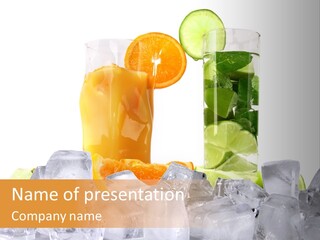 Leaf Drink Ingredient PowerPoint Template