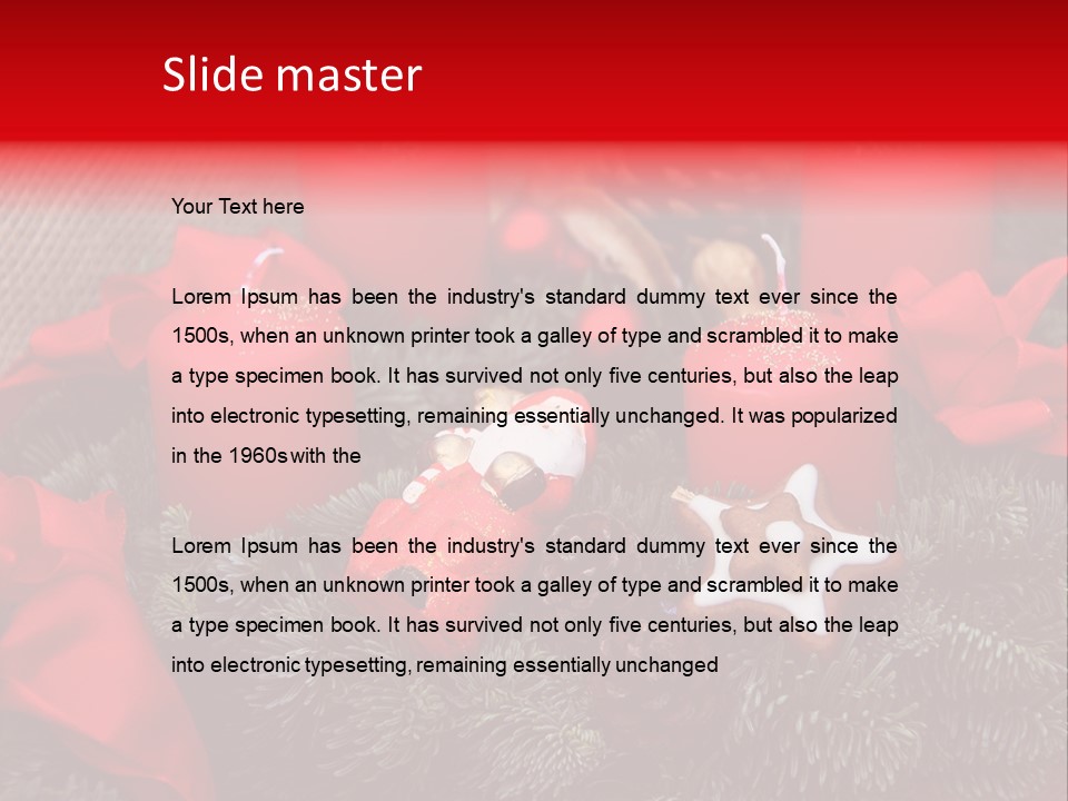 Christmastide Kindle Decoration PowerPoint Template