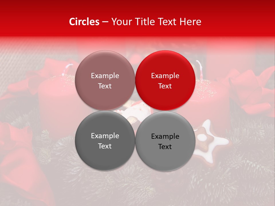 Christmastide Kindle Decoration PowerPoint Template