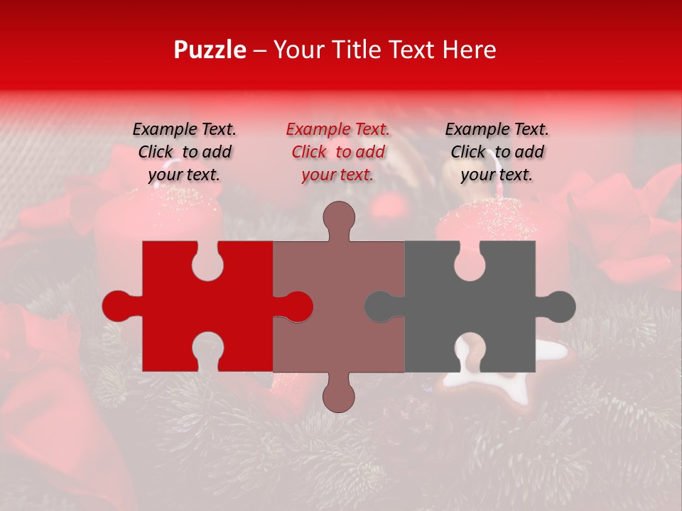 Christmastide Kindle Decoration PowerPoint Template