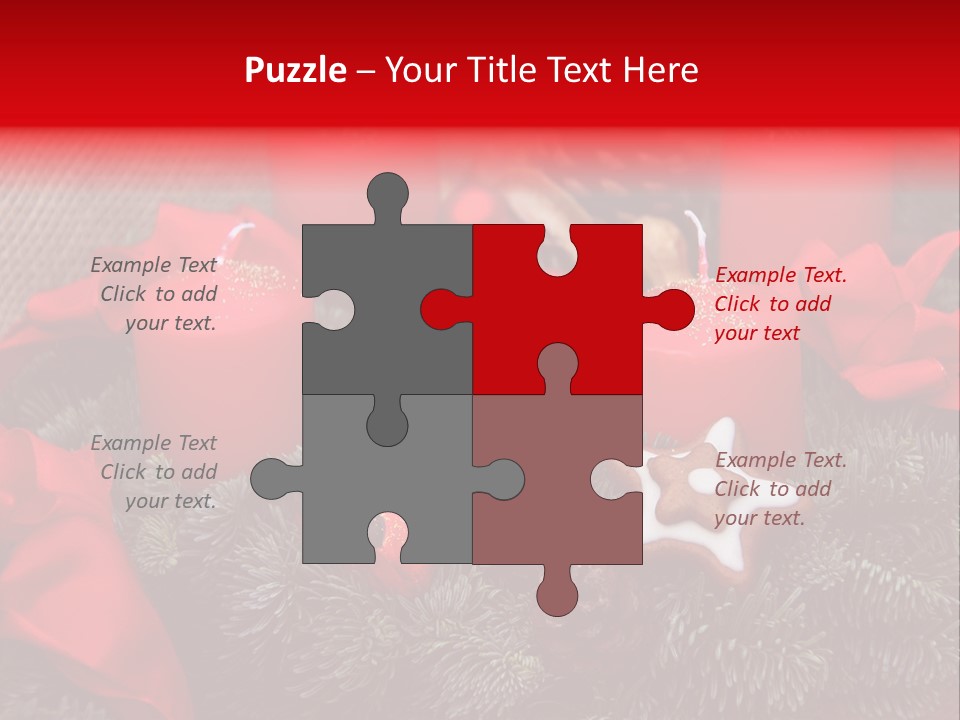 Christmastide Kindle Decoration PowerPoint Template