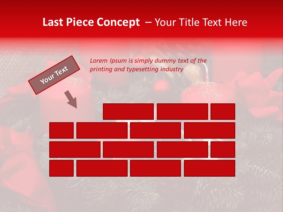 Christmastide Kindle Decoration PowerPoint Template