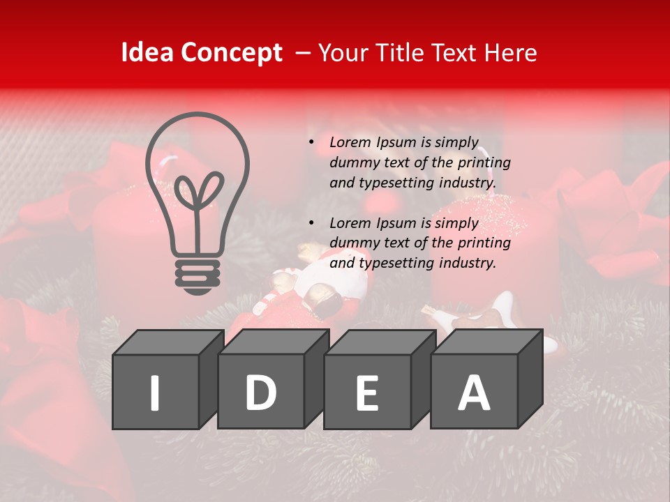 Christmastide Kindle Decoration PowerPoint Template