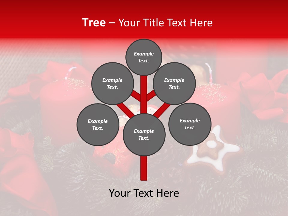Christmastide Kindle Decoration PowerPoint Template