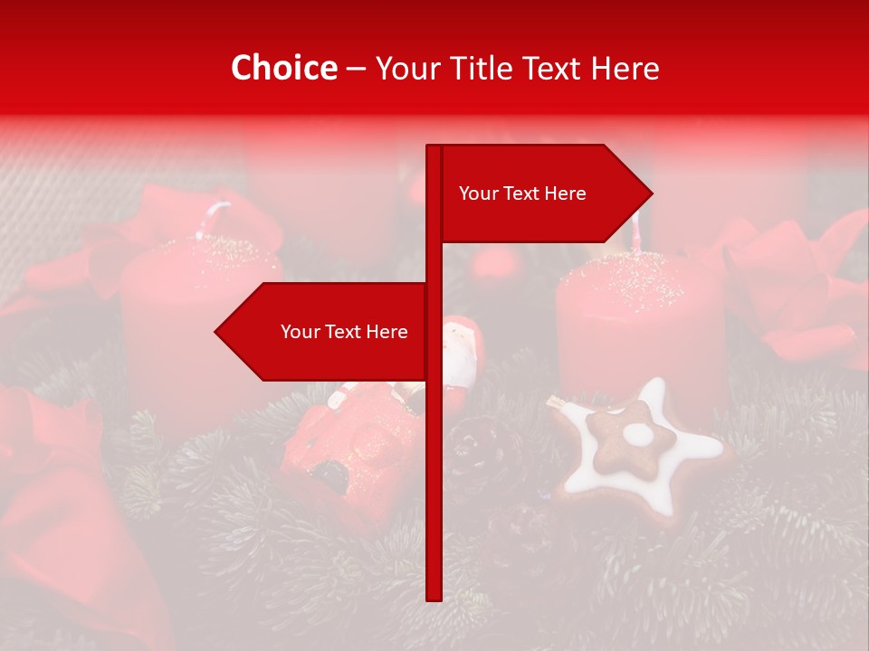 Christmastide Kindle Decoration PowerPoint Template