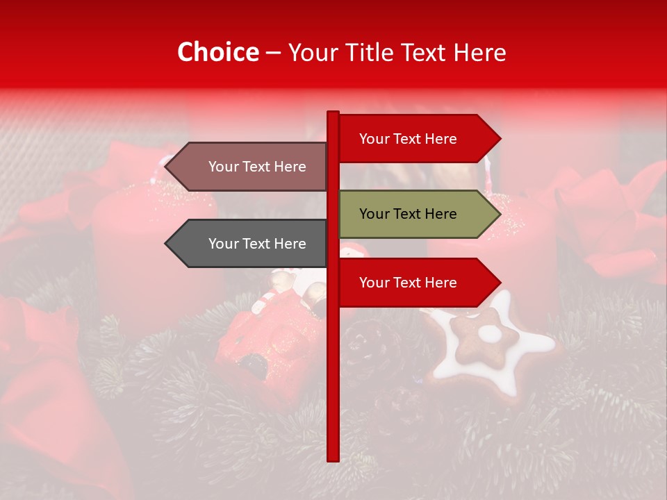 Christmastide Kindle Decoration PowerPoint Template