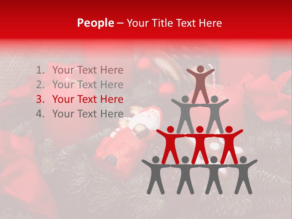 Christmastide Kindle Decoration PowerPoint Template
