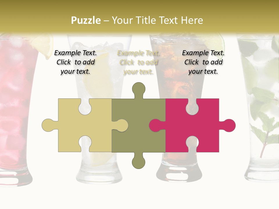 Cocktail Collection Ice PowerPoint Template