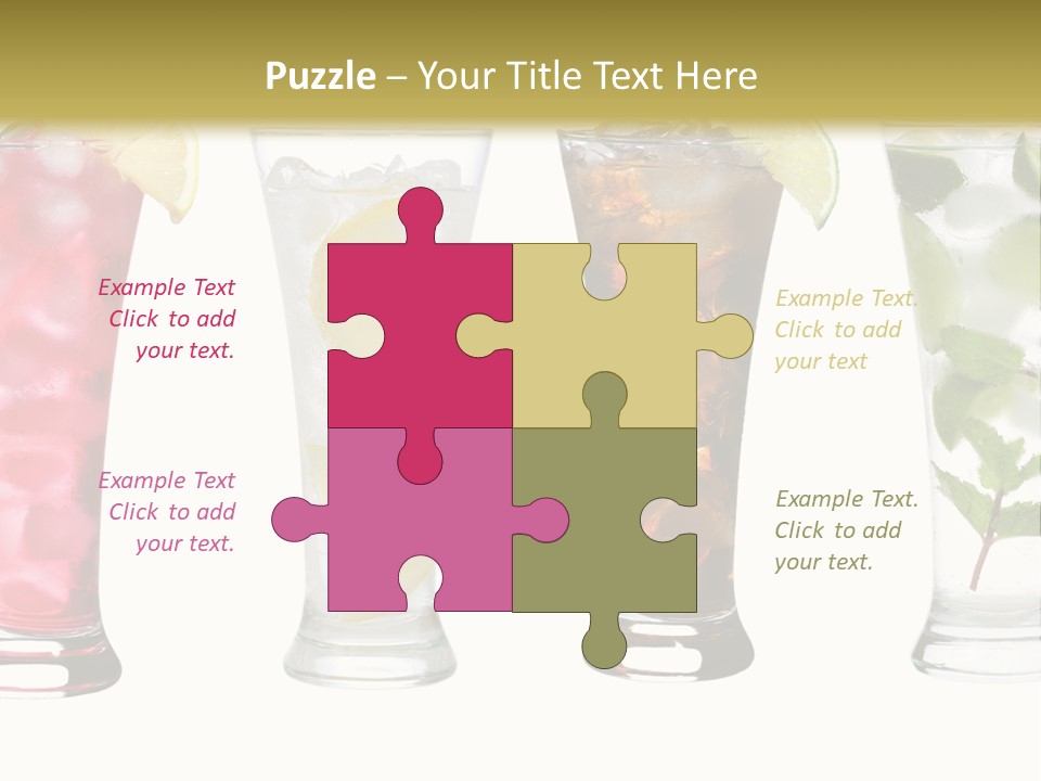 Cocktail Collection Ice PowerPoint Template