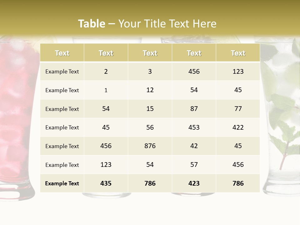 Cocktail Collection Ice PowerPoint Template