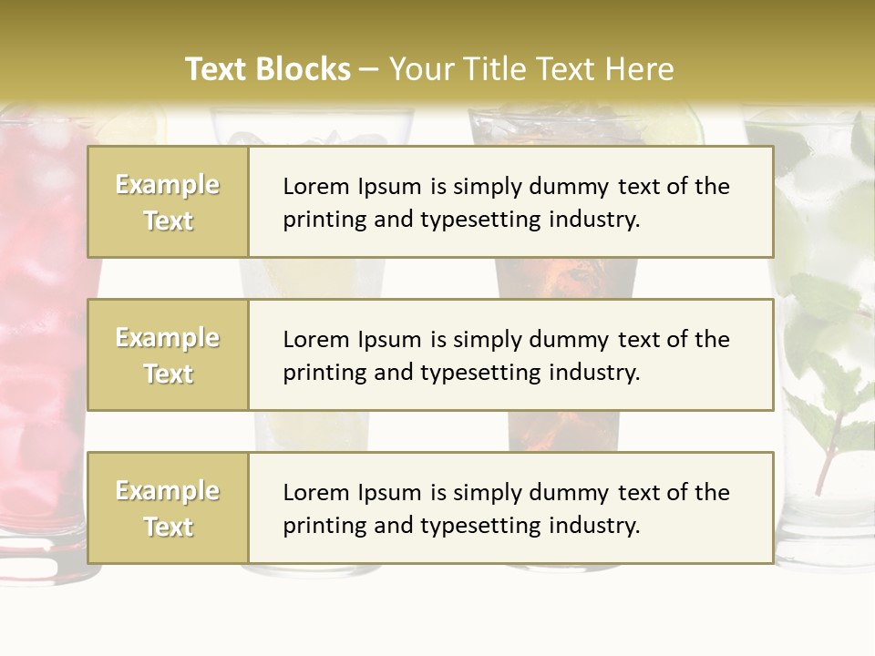 Cocktail Collection Ice PowerPoint Template