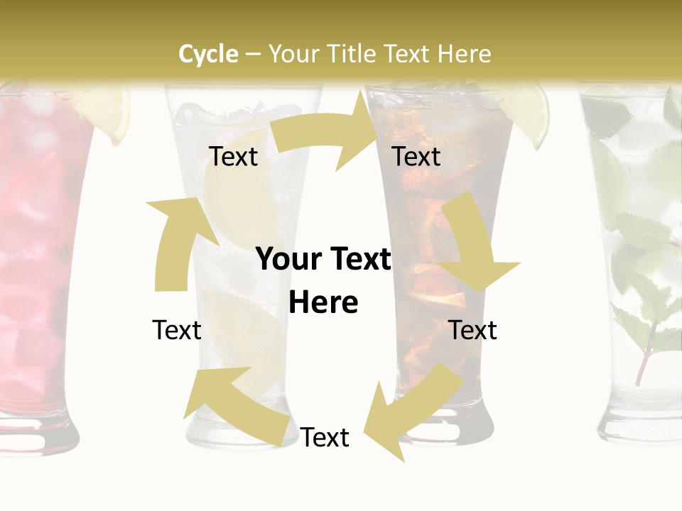 Cocktail Collection Ice PowerPoint Template