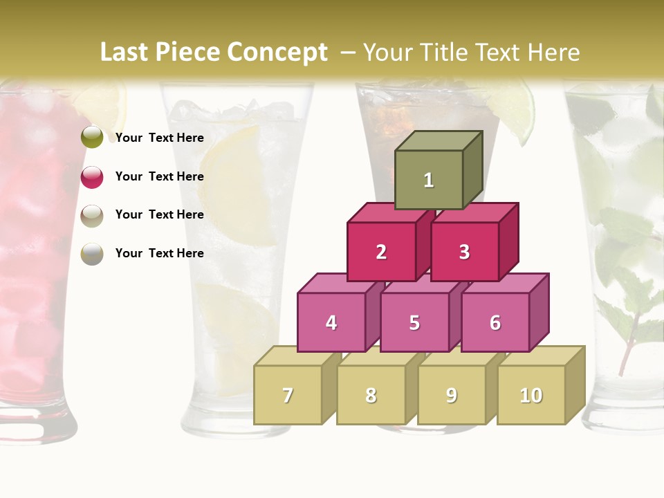 Cocktail Collection Ice PowerPoint Template