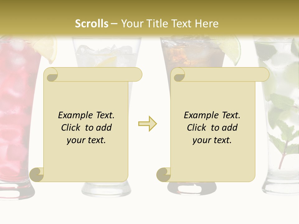 Cocktail Collection Ice PowerPoint Template