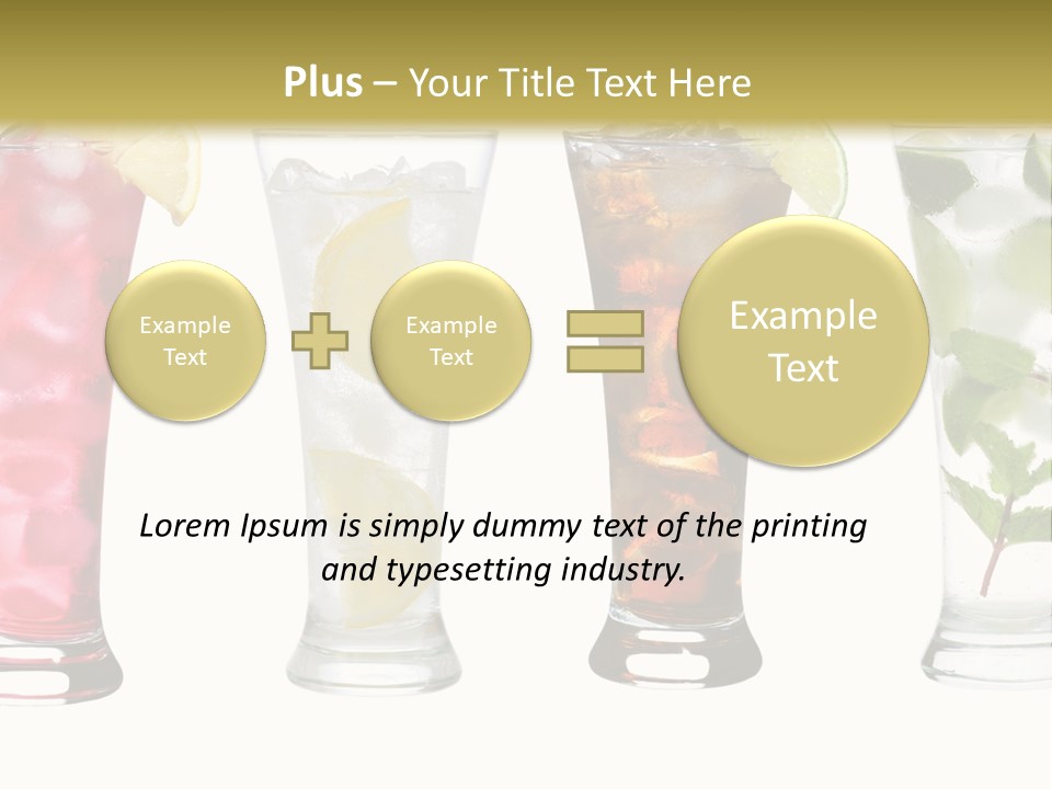 Cocktail Collection Ice PowerPoint Template