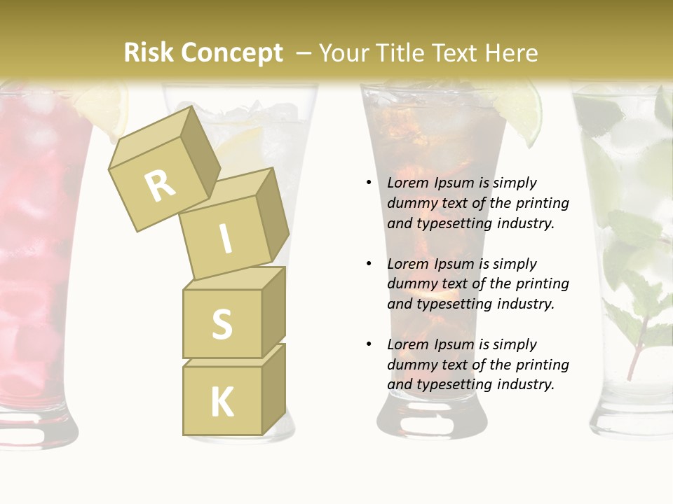 Cocktail Collection Ice PowerPoint Template