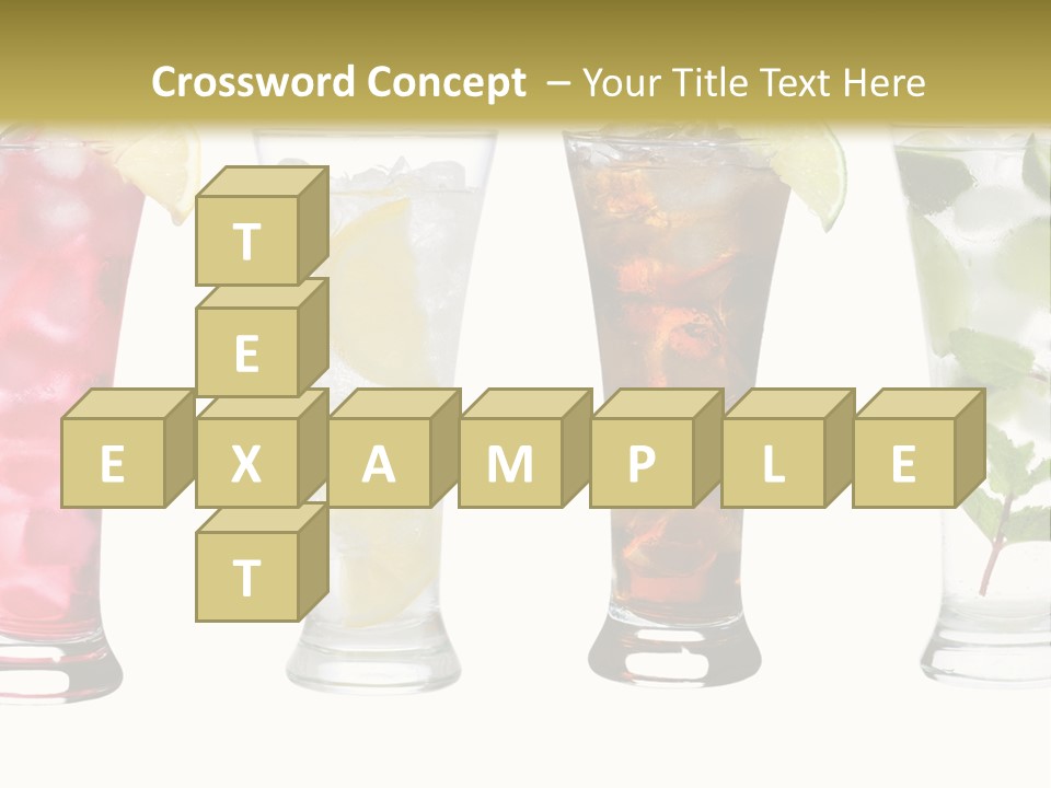 Cocktail Collection Ice PowerPoint Template