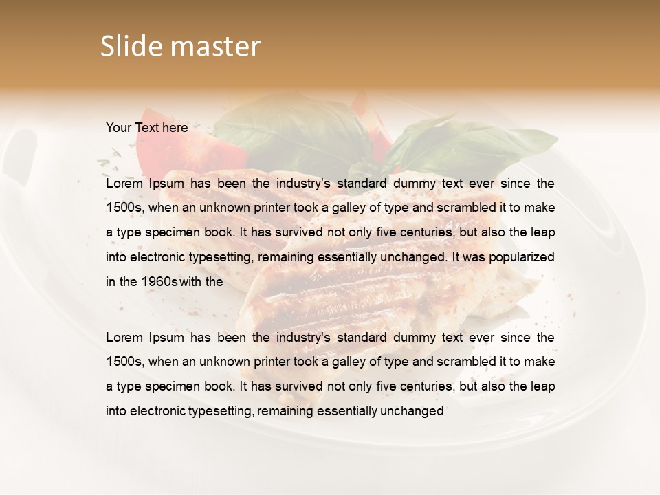 Lunch Fillet Grill PowerPoint Template
