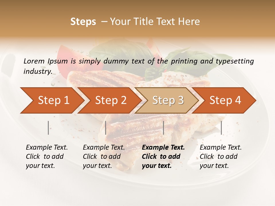 Lunch Fillet Grill PowerPoint Template