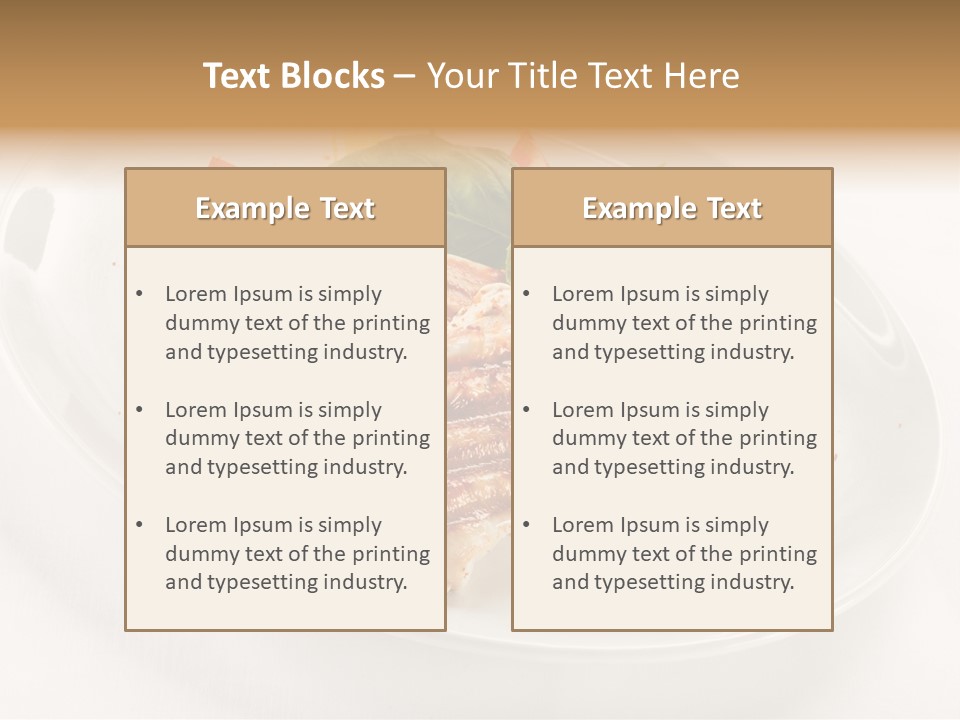 Lunch Fillet Grill PowerPoint Template