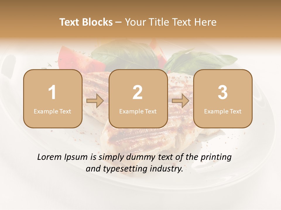 Lunch Fillet Grill PowerPoint Template